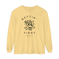 Gettin' Figgy With It Comfort Colors Unisex Garment-dyed Long Sleeve T-Shirt