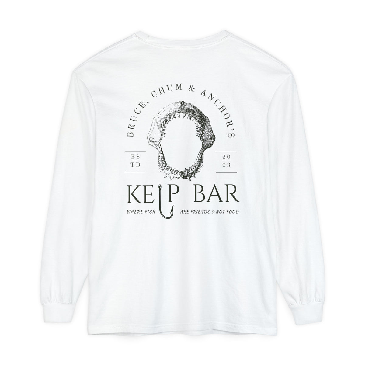 Bruce, Chum & Anchor's Kelp Bar Comfort Colors Unisex Garment-dyed Long Sleeve T-Shirt