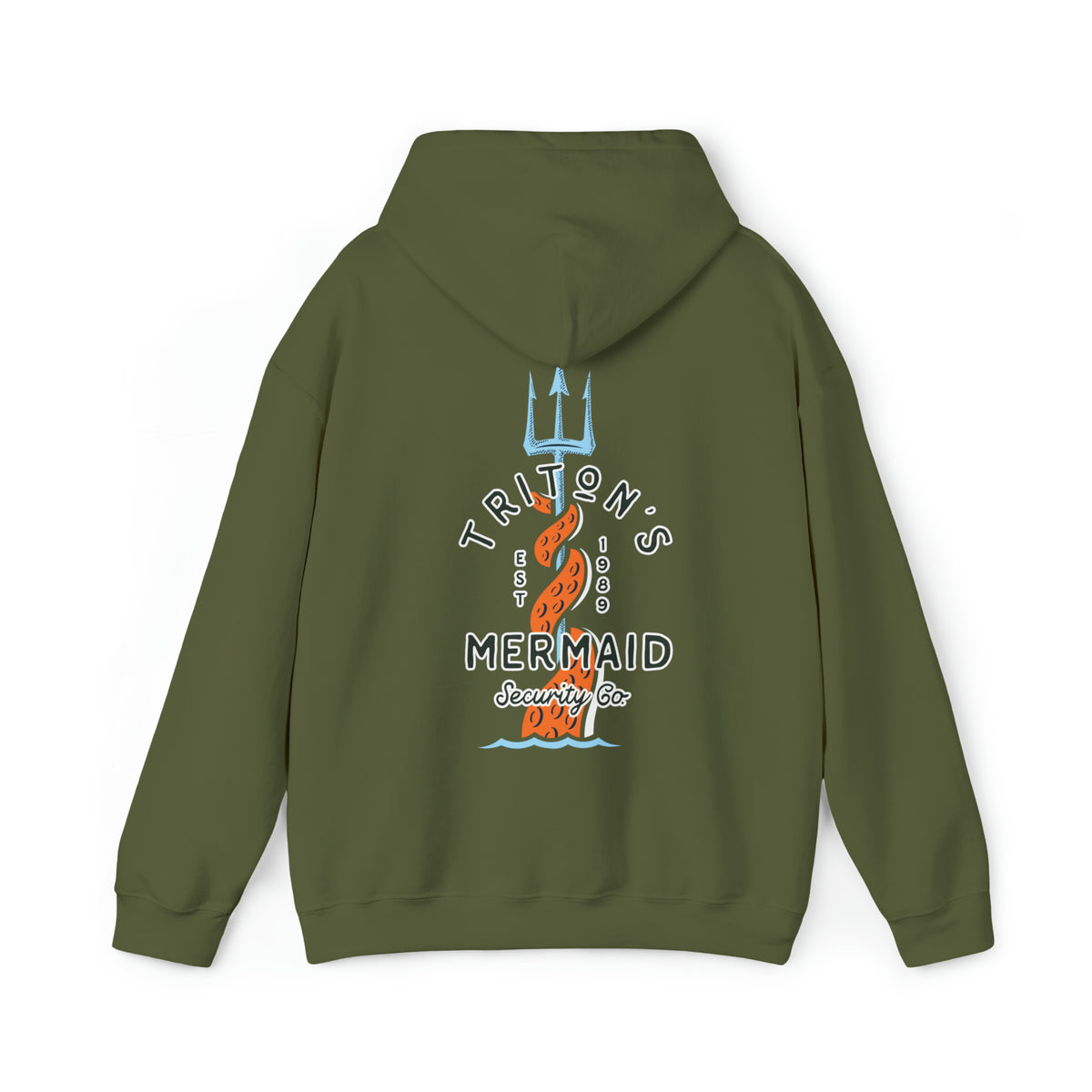 Triton's Mermaid Security Gildan Unisex Heavy Blend™ Hooded Sweatshirt