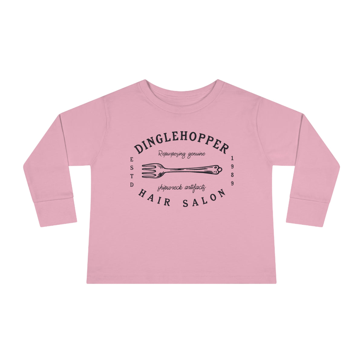Dinglehopper Hair Salon Rabbit Skins Toddler Long Sleeve Tee