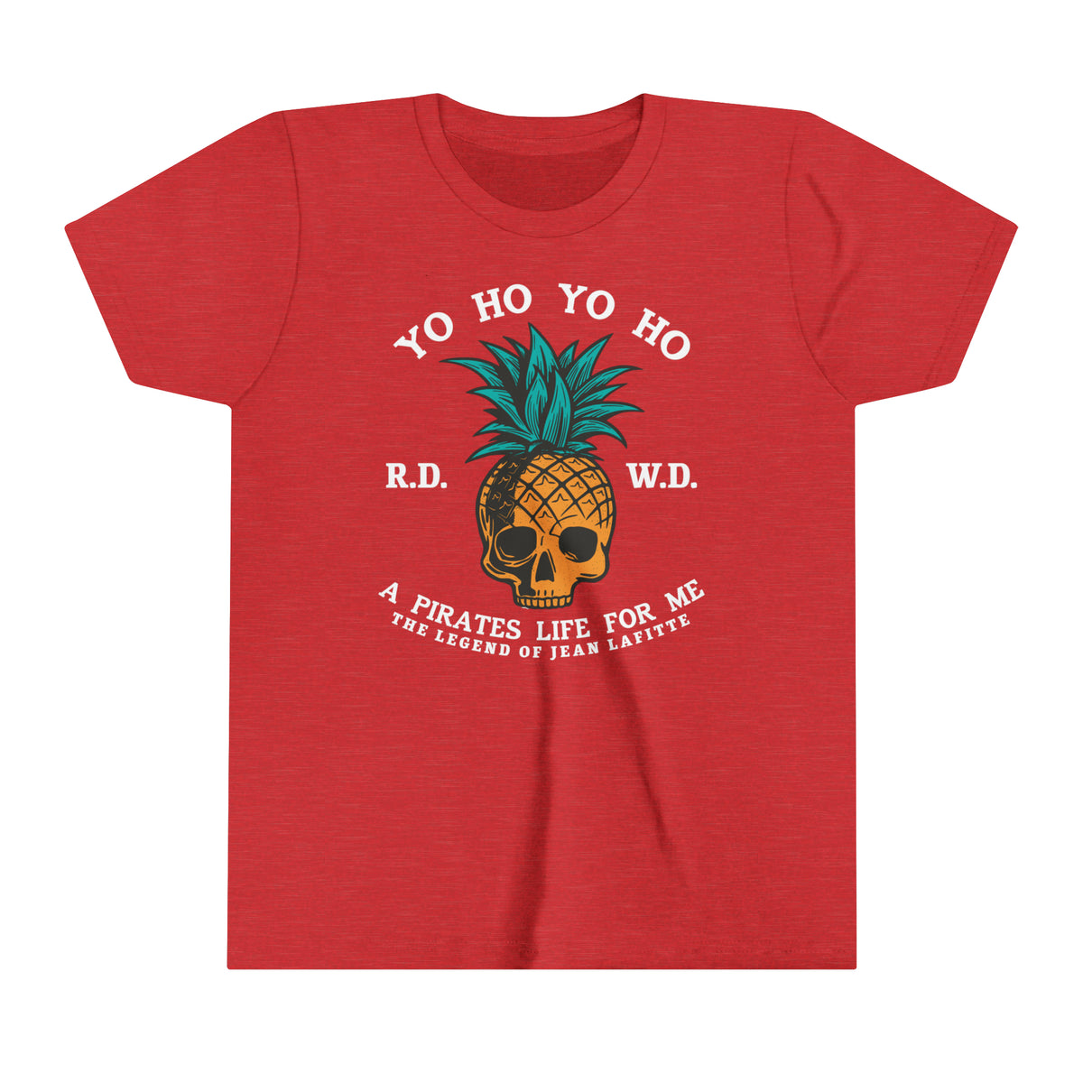 Yo Ho Pirates Life For Me Bella Canvas Youth Short Sleeve Tee