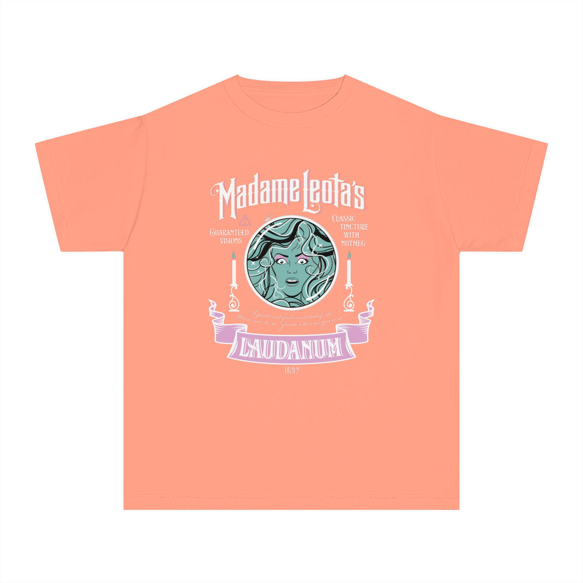 Madame Leota’s Laudanum Teal Comfort Colors Youth Midweight Tee