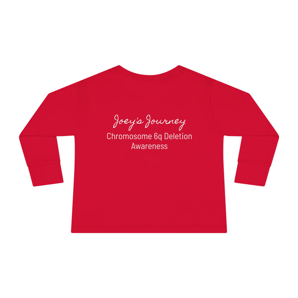 Joey's Journey Chromosome 6q Deletion Awareness Rabbit Skins Toddler Long Sleeve Tee
