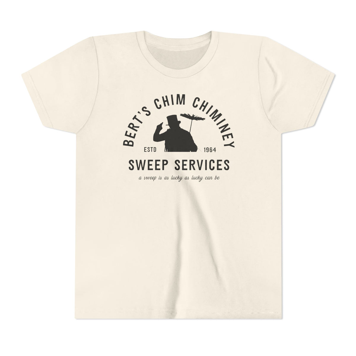 Bert’s Chim Chiminey Sweep Services Bella Canvas Youth Short Sleeve Tee