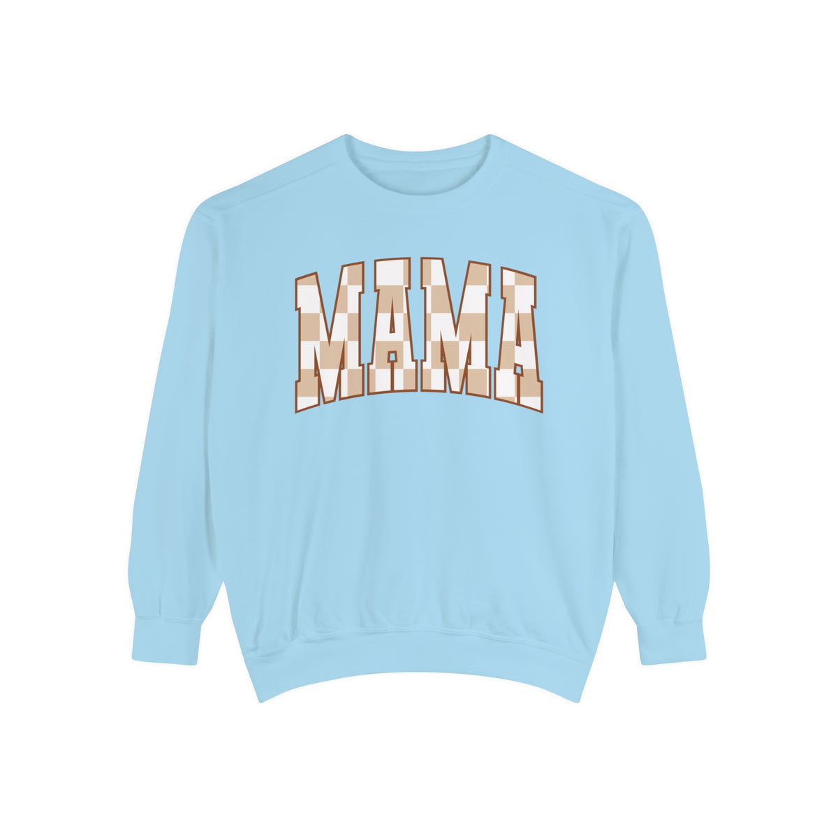Checkered Mama Unisex Garment-Dyed Sweatshirt