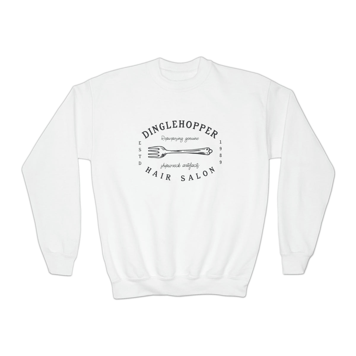 Dinglehopper Hair Salon Gildan Youth Crewneck Sweatshirt