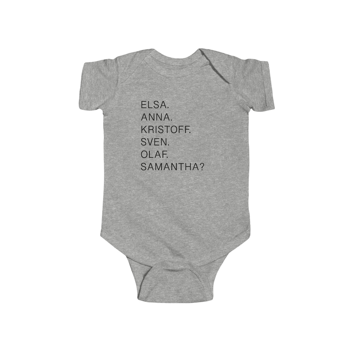 Frozen Character Names Rabbit Skins Infant Fine Jersey Bodysuit