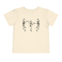 Dancing Skeletons with Ears Bella Canvas Toddler Short Sleeve Tee