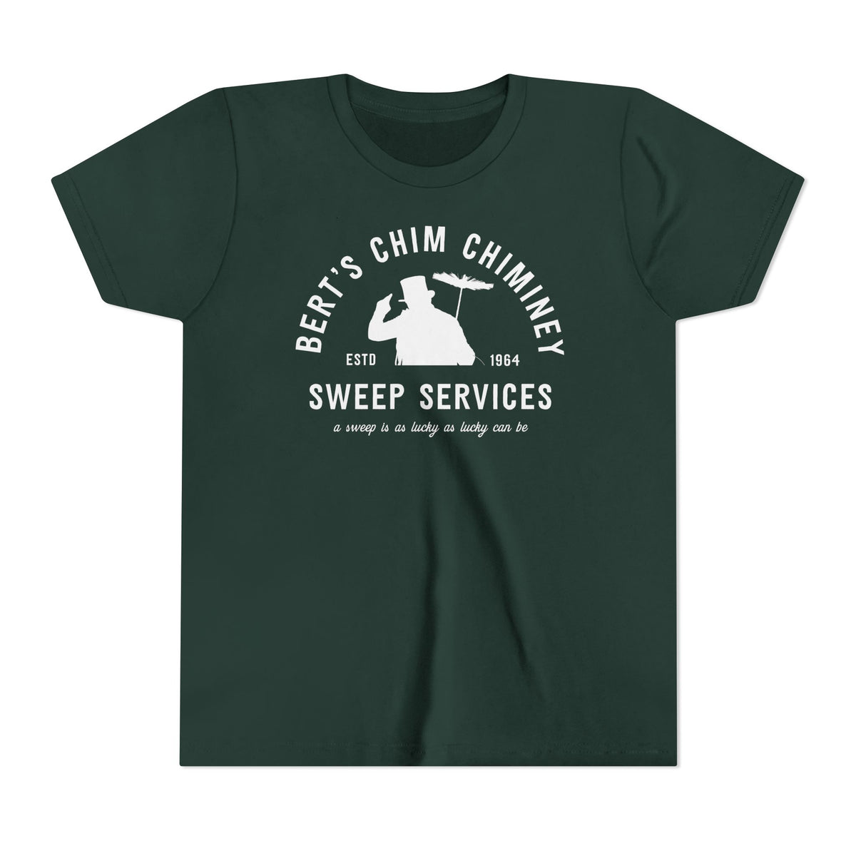 Bert’s Chim Chiminey Sweep Services Bella Canvas Youth Short Sleeve Tee