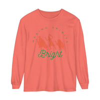 Making Spirits Bright Comfort Colors Unisex Garment-dyed Long Sleeve T-Shirt