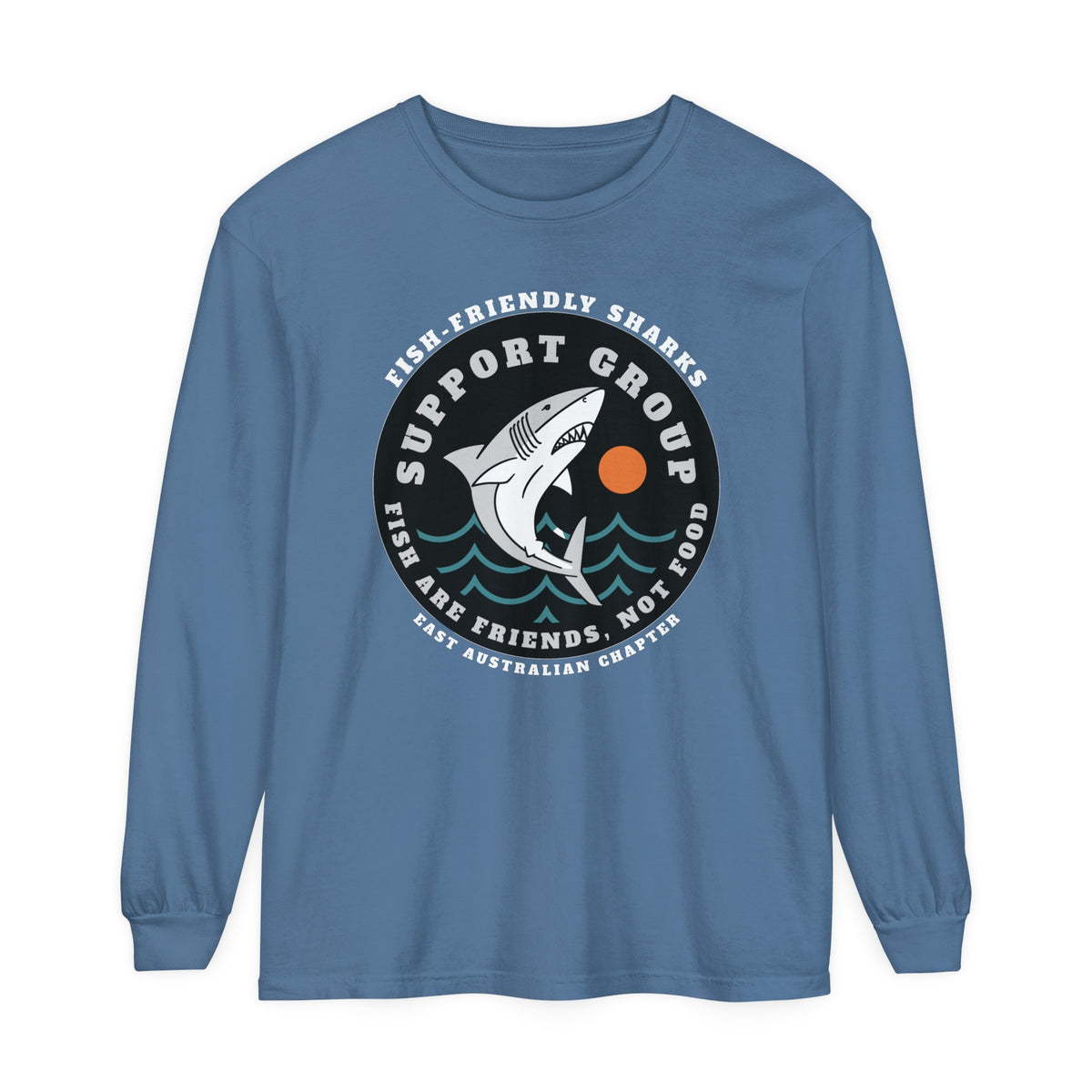 Friendly Shark Support Group Comfort Colors Unisex Garment-dyed Long Sleeve T-Shirt