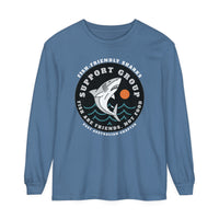 Friendly Shark Support Group Comfort Colors Unisex Garment-dyed Long Sleeve T-Shirt