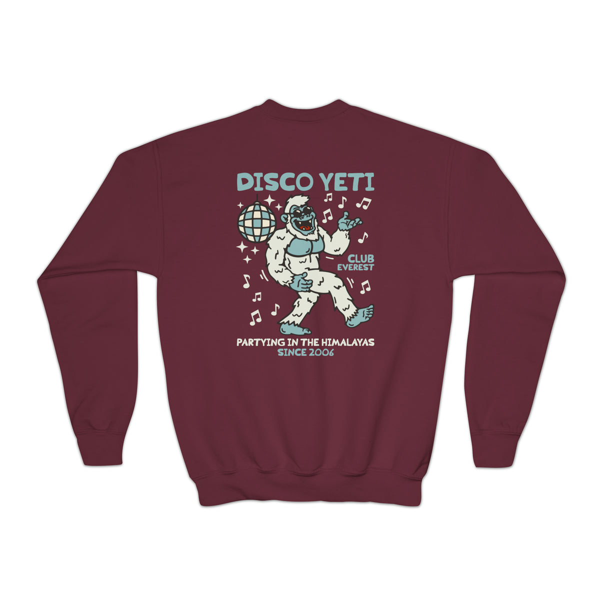 Disco Yeti Gildan Youth Crewneck Sweatshirt