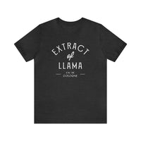 Extract of Llama Bella Canvas Unisex Jersey Short Sleeve Tee