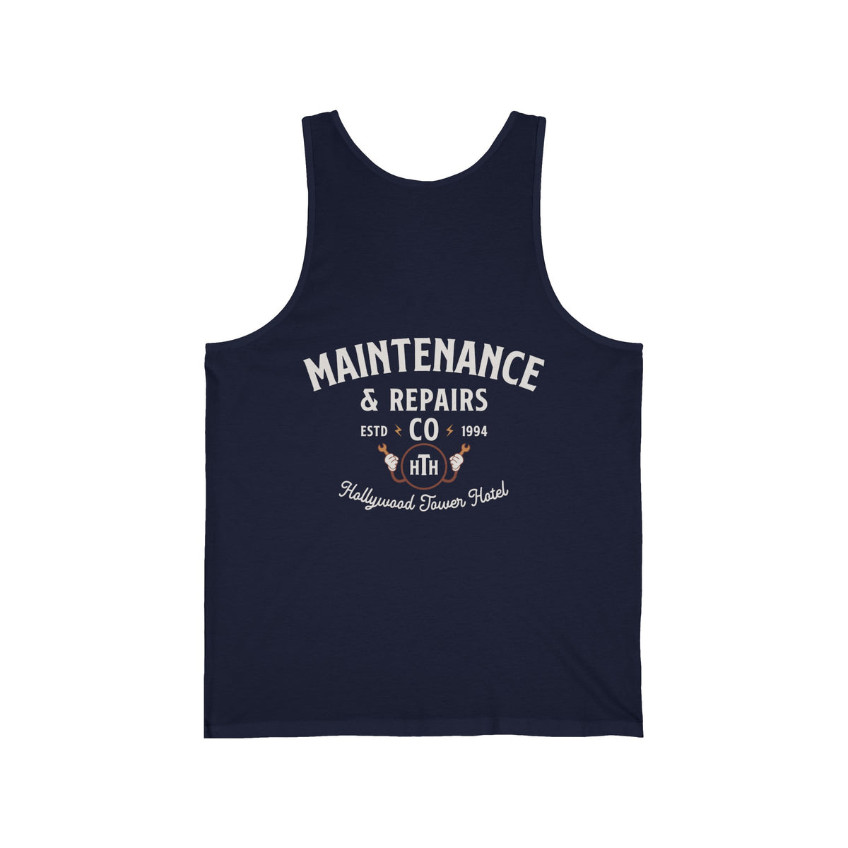 Hollywood Tower Hotel Maintenance & Repairs Bella Canvas Unisex Jersey Tank