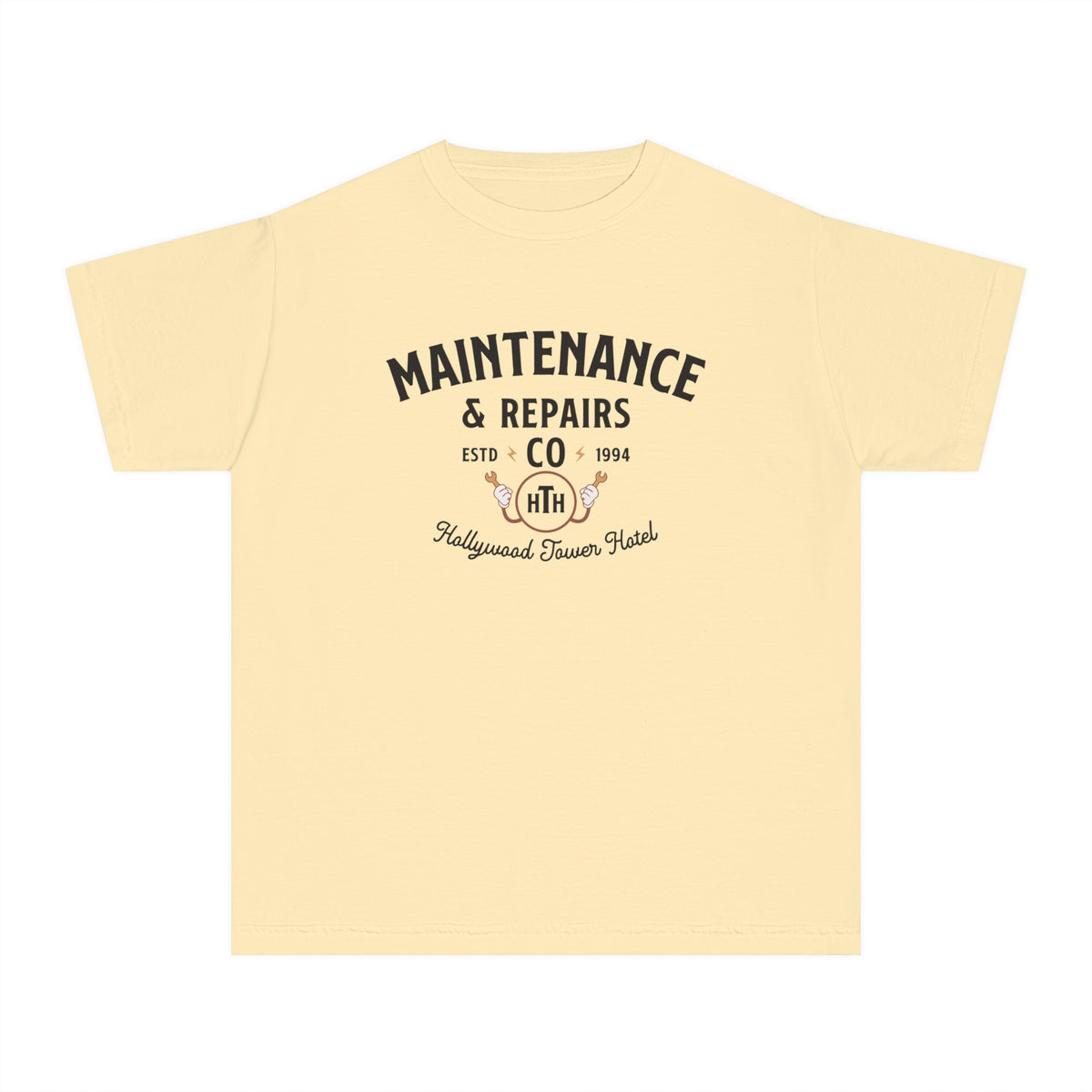 Hollywood Tower Hotel Maintenance & Repairs Comfort Colors Youth Midweight Tee