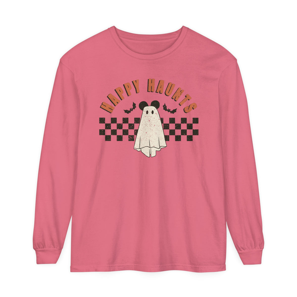 Happy Haunts Comfort Colors Unisex Garment-dyed Long Sleeve T-Shirt