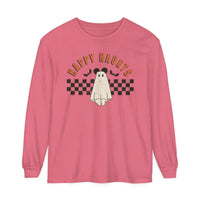 Happy Haunts Comfort Colors Unisex Garment-dyed Long Sleeve T-Shirt