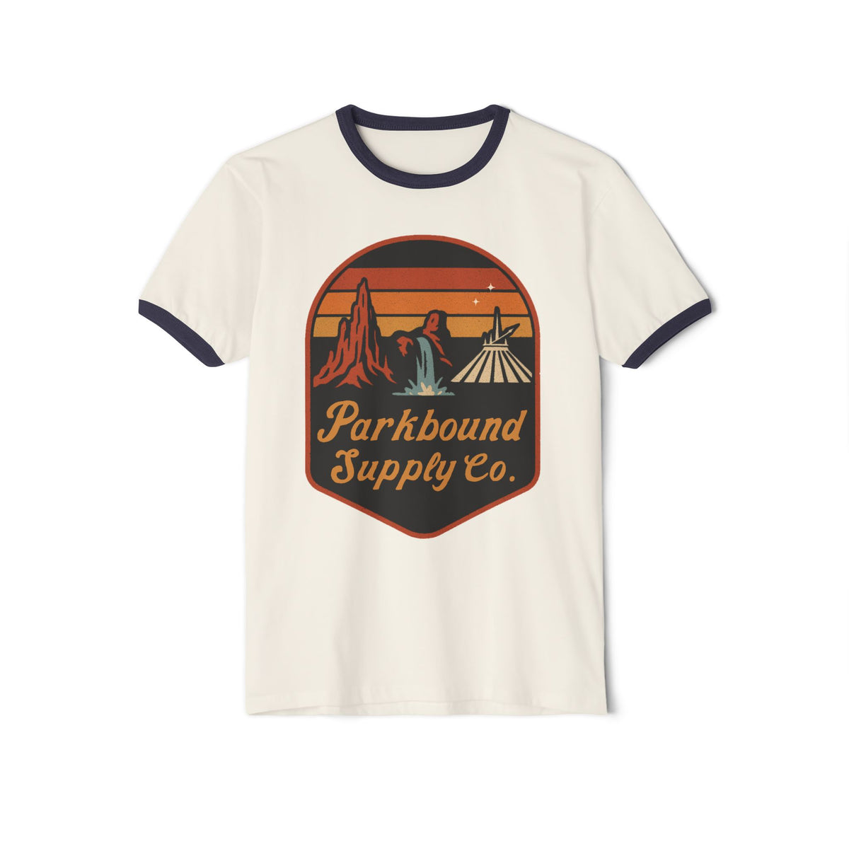 Parkbound Vintage Ringer Tee — The Triple Mountain Badge
