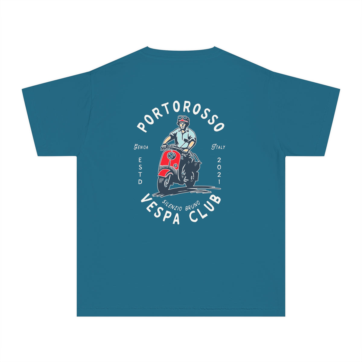 Portorosso Vespa Club Comfort Colors Youth Midweight Tee