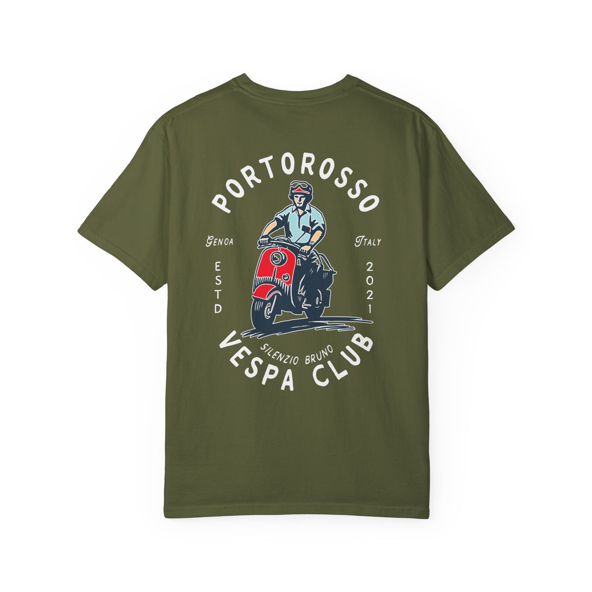 Portorosso Vespa Club Comfort Colors Unisex Garment-Dyed T-shirt