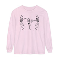 Dancing Skeletons with Ears Comfort Colors Unisex Garment-dyed Long Sleeve T-Shirt