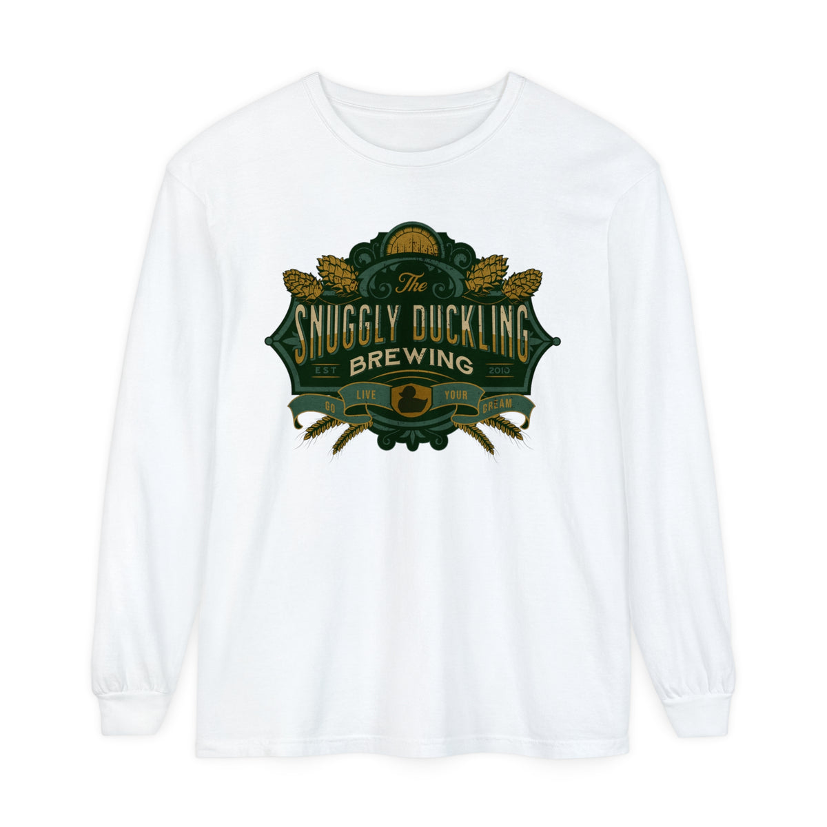 The Snuggly Duckling Brewing Comfort Colors Unisex Garment-dyed Long Sleeve T-Shirt