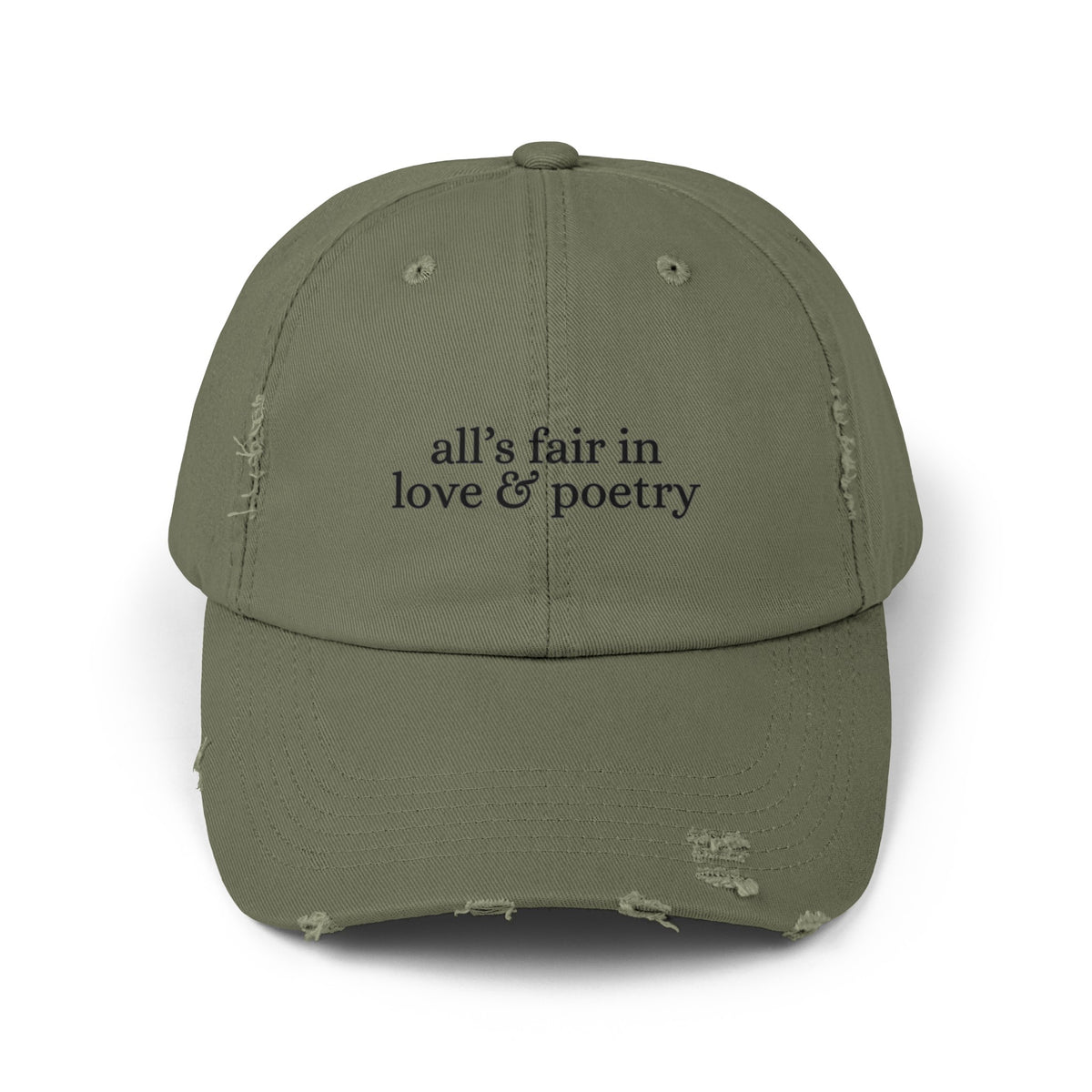 All's Fair In Love And Poetry Unisex Distressed Cap