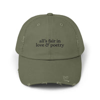 All's Fair In Love And Poetry Unisex Distressed Cap