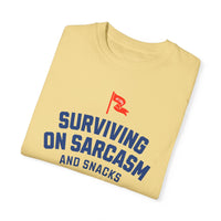 Surviving on Sarcasm and Snacks Comfort Colors Unisex Garment-Dyed T-shirt