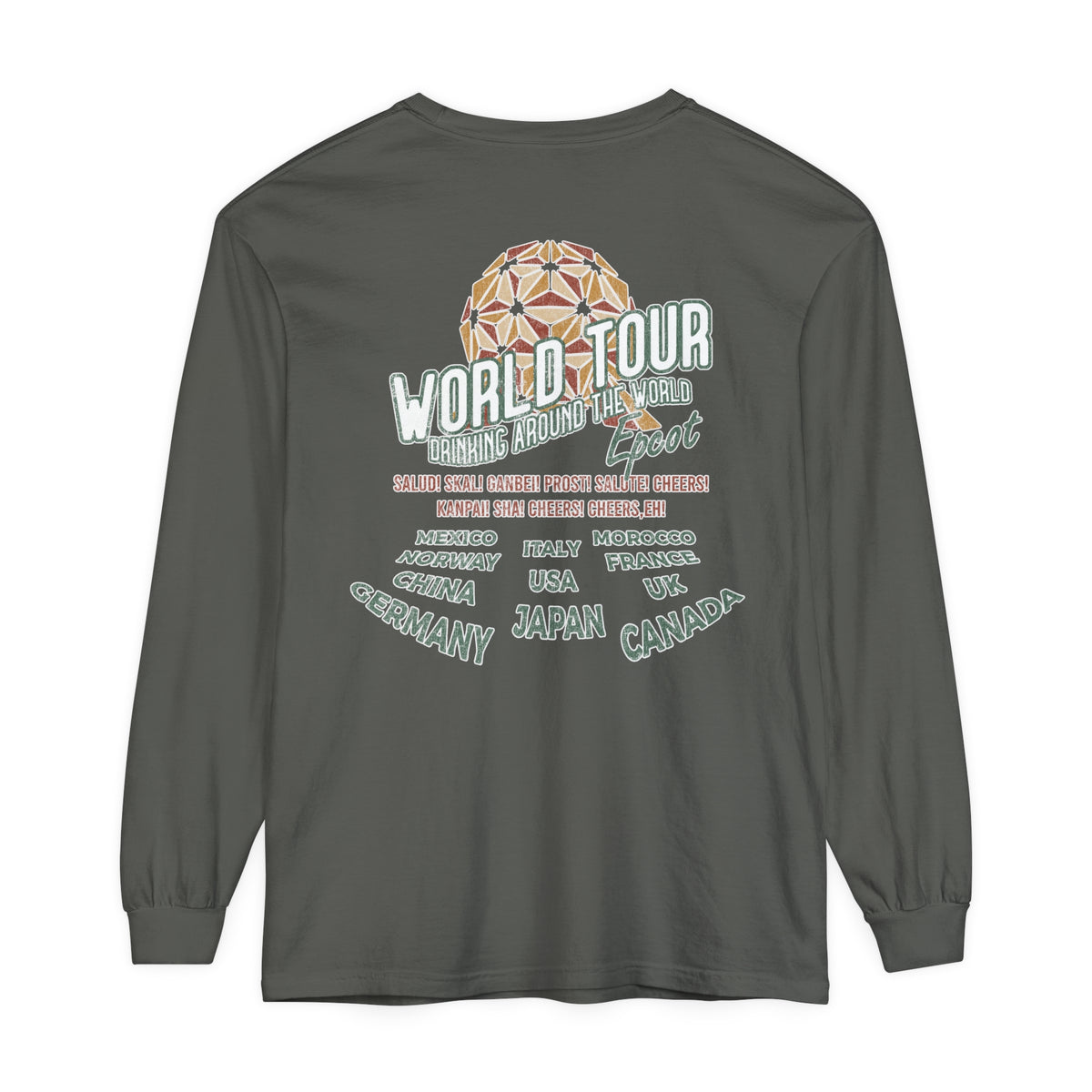World Tour Comfort Colors Unisex Garment-dyed Long Sleeve T-Shirt