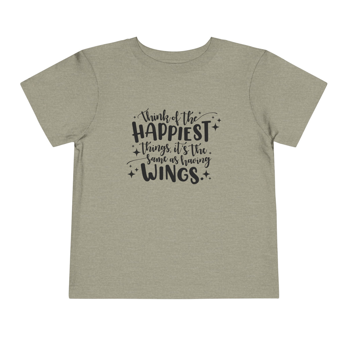 Think of the Happiest Things Bella Canvas Toddler Short Sleeve Tee