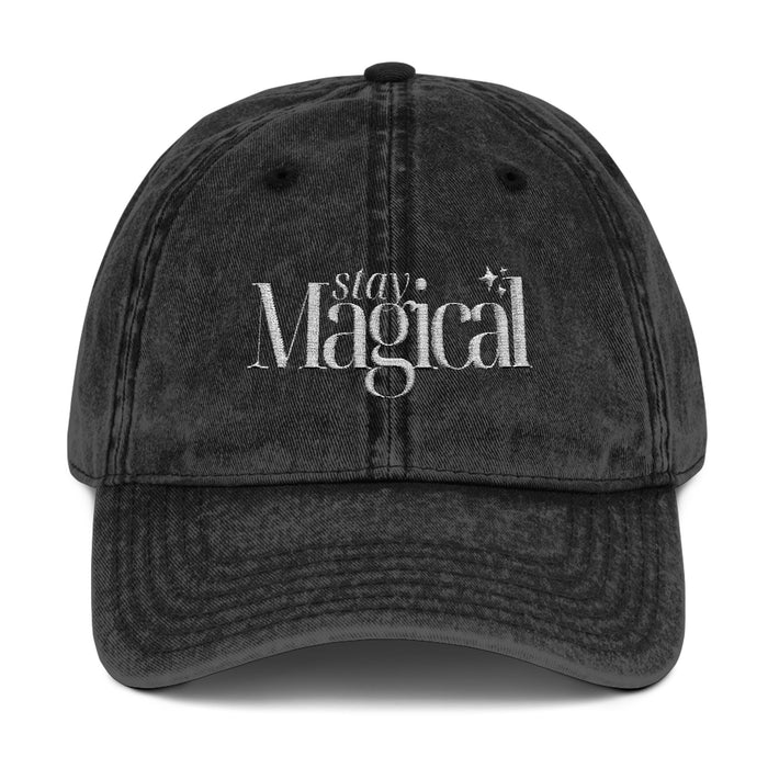 Stay Magical Vintage Cap - Embroidered Red Hat