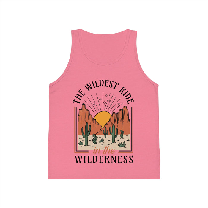 The Wildest Ride In The Wilderness Kid's Bella Canvas Jersey Tank Top