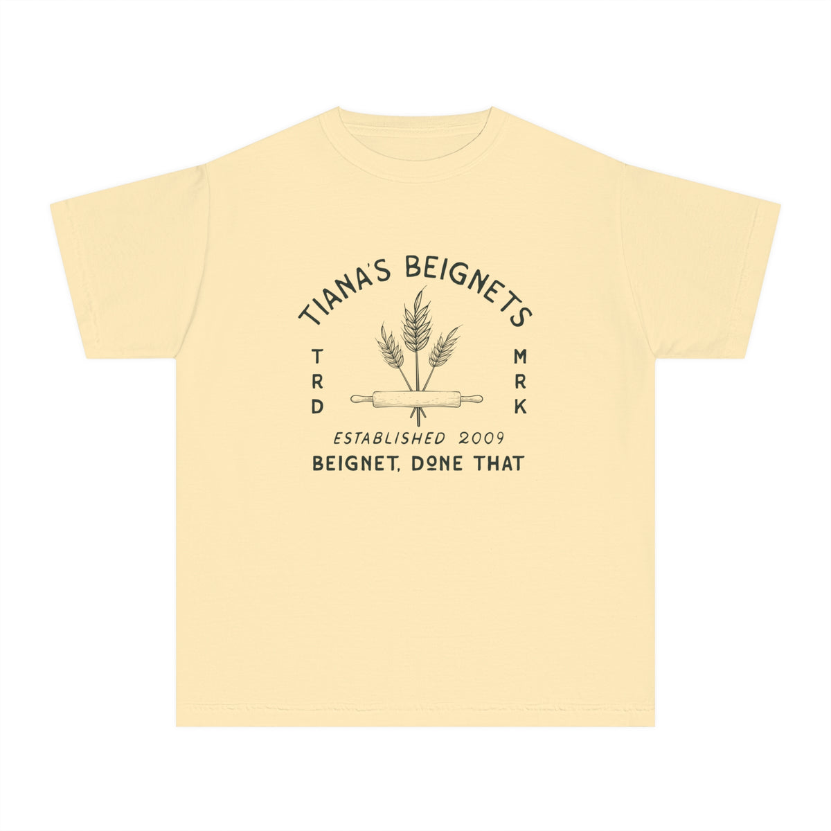 Tiana's Beignets Comfort Colors Youth Midweight Tee