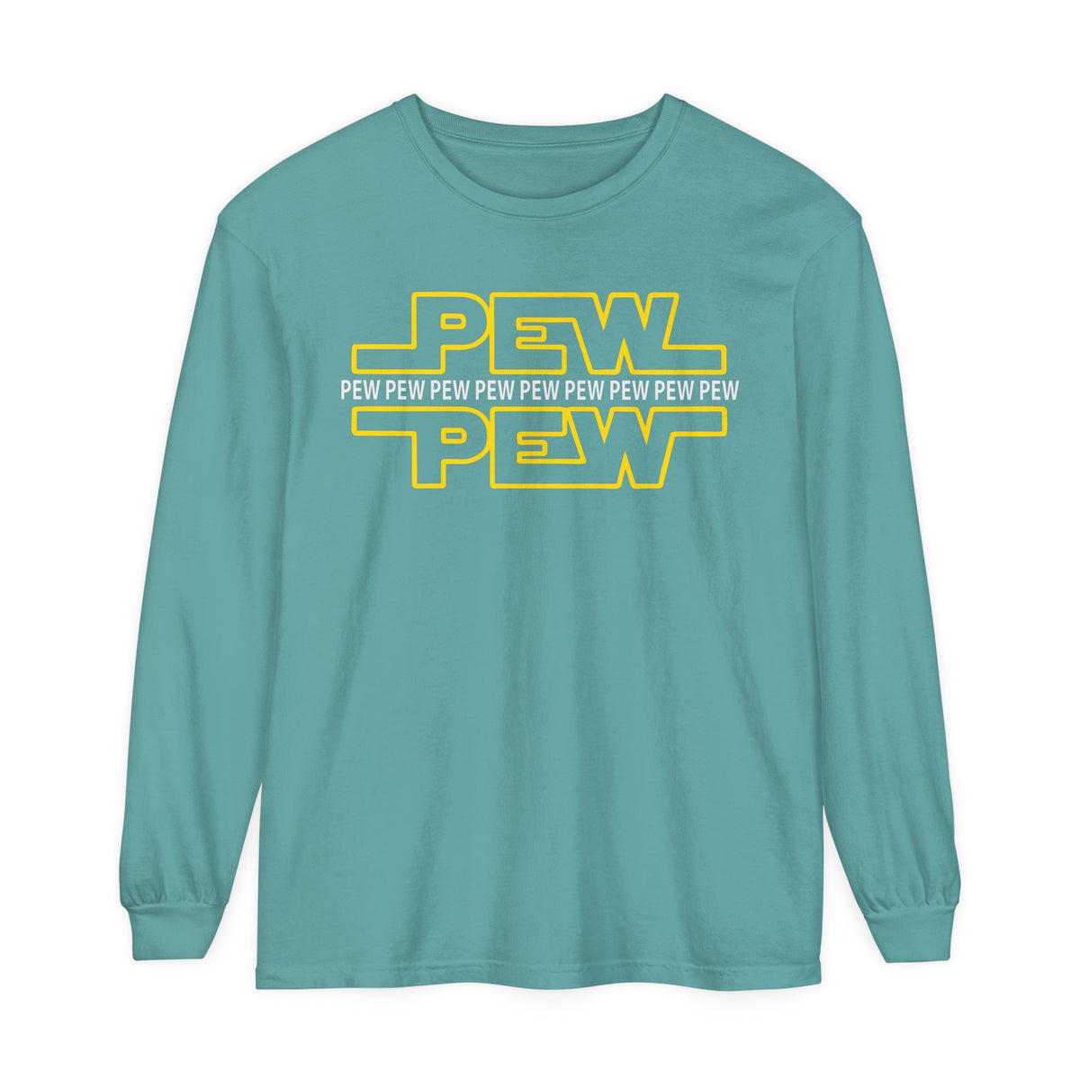PEW PEW PEW Comfort Colors Unisex Garment-dyed Long Sleeve T-Shirt
