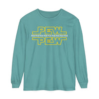 PEW PEW PEW Comfort Colors Unisex Garment-dyed Long Sleeve T-Shirt