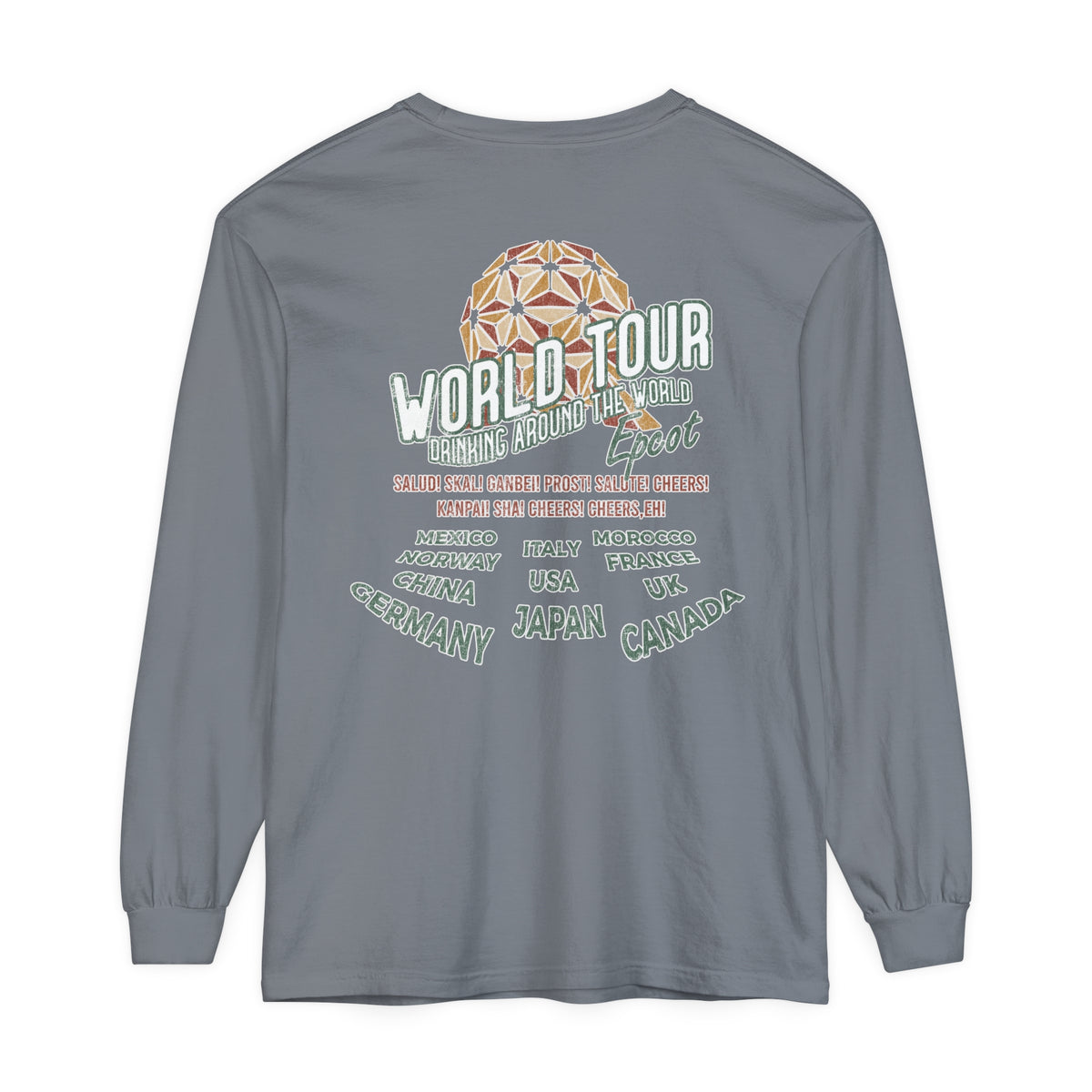 World Tour Comfort Colors Unisex Garment-dyed Long Sleeve T-Shirt