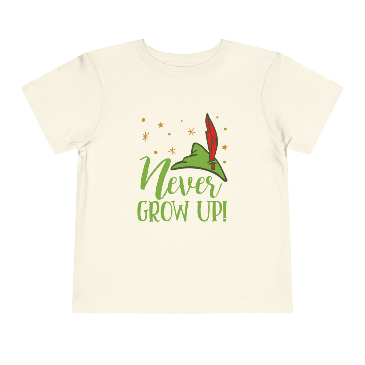 Never Grow Up Bella Canvas Toddler Short Sleeve Tee