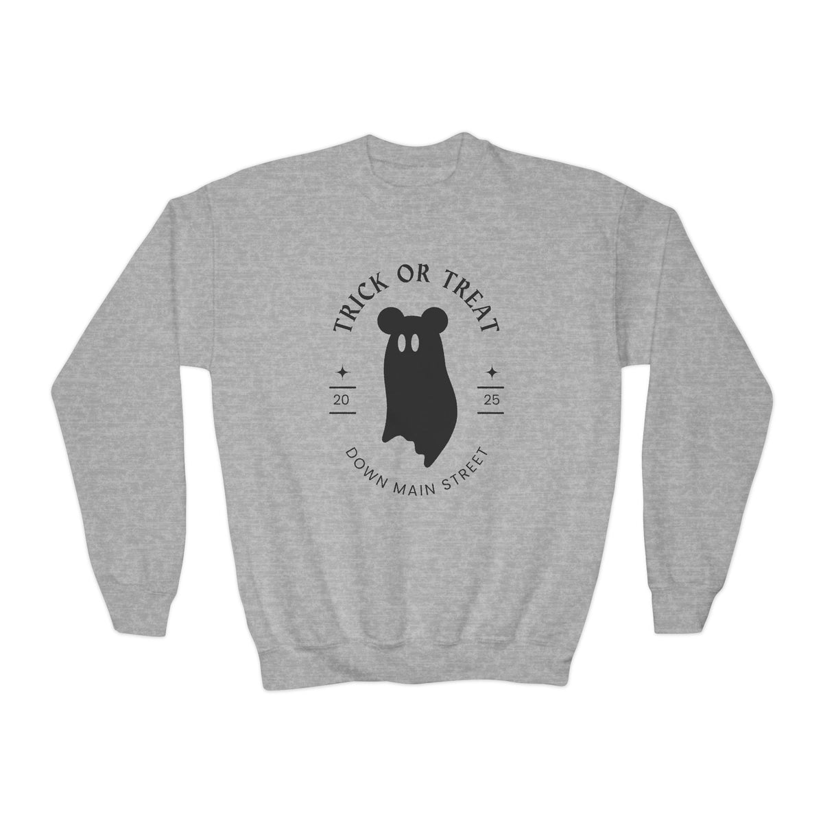 Trick or Treat Down Main Street Youth Crewneck Sweatshirt