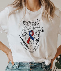 Congenital Heart Disease Awareness Bella Canvas Unisex Jersey Short Sleeve Tee