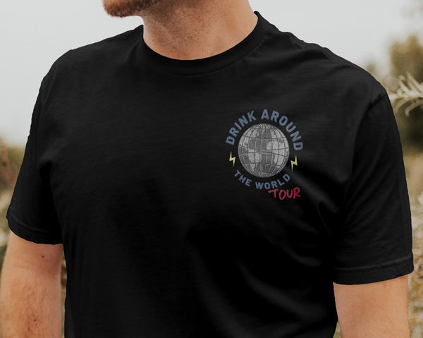 Drink Around The World Tour Bella Canvas Unisex Jersey Short Sleeve Tee