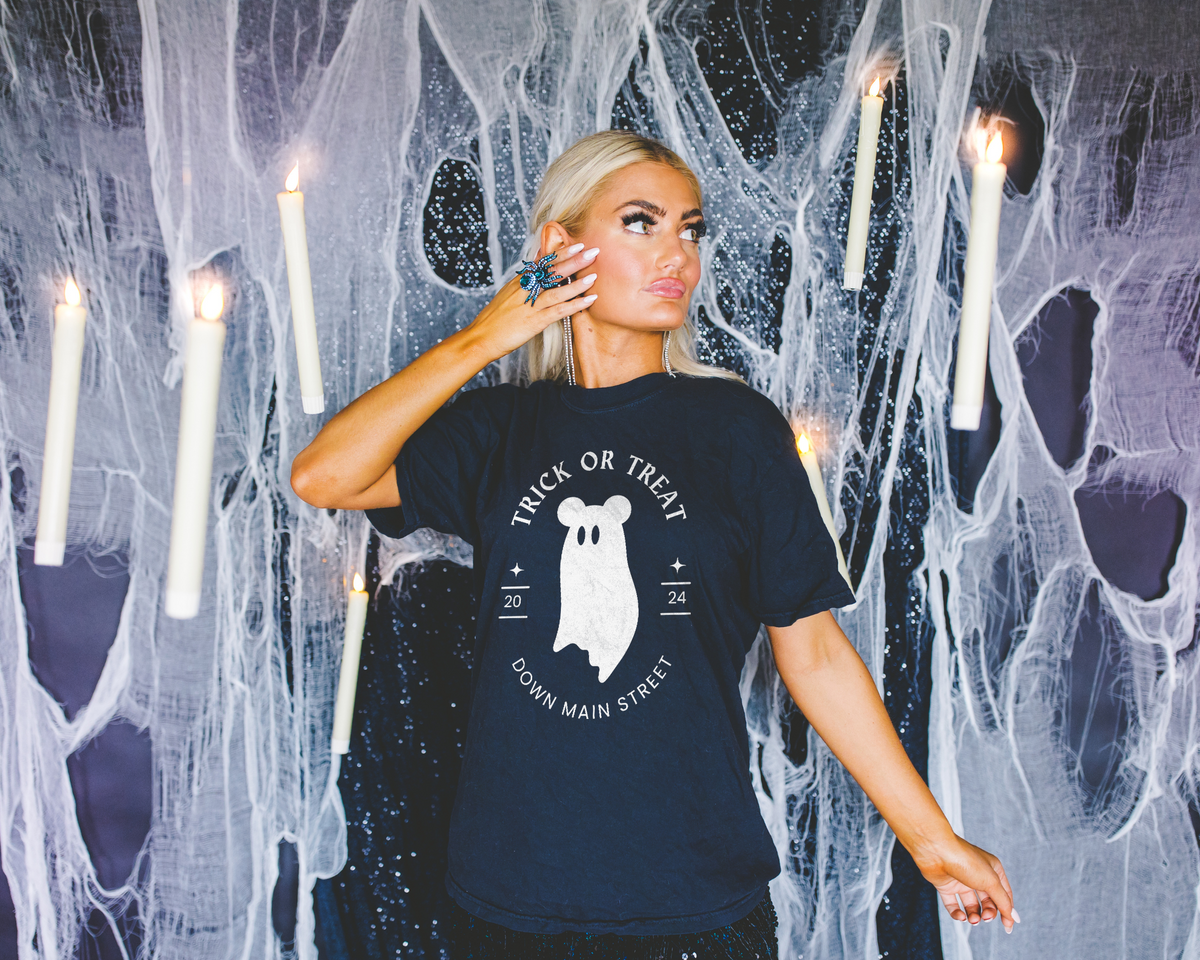 Trick or Treat Down Main Street Comfort Colors Unisex Garment-Dyed T-shirt