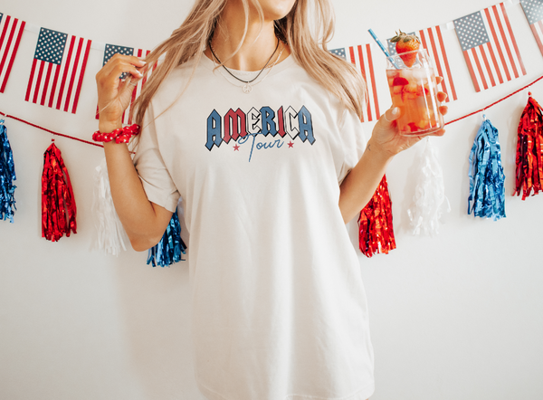 America Tour Comfort Colors Unisex Garment-Dyed T-shirt