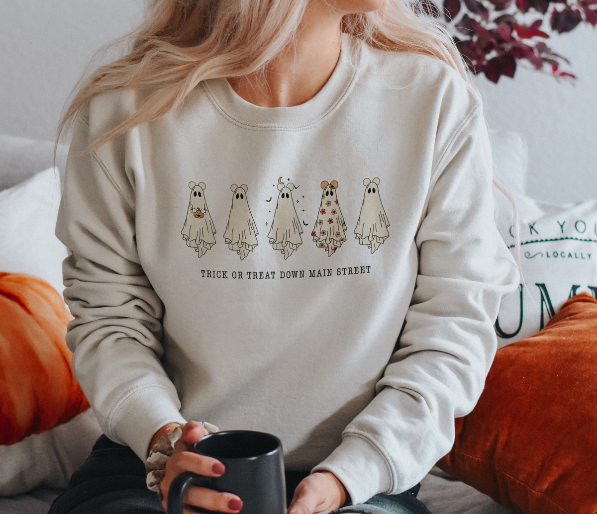 Trick or Treat Down Main Street Unisex Heavy Blend™ Crewneck Sweatshirt