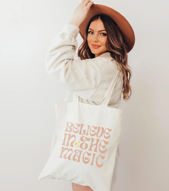 Believe In The Magic Cotton Canvas Tote Bag
