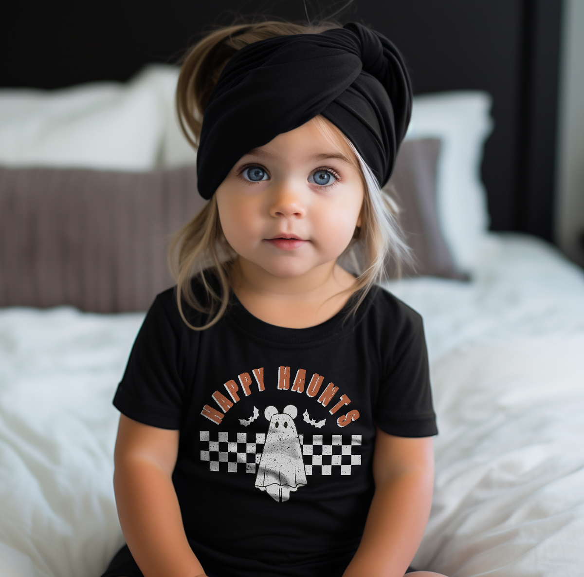 Happy Haunts Bella Canvas Baby Short Sleeve T-Shirt