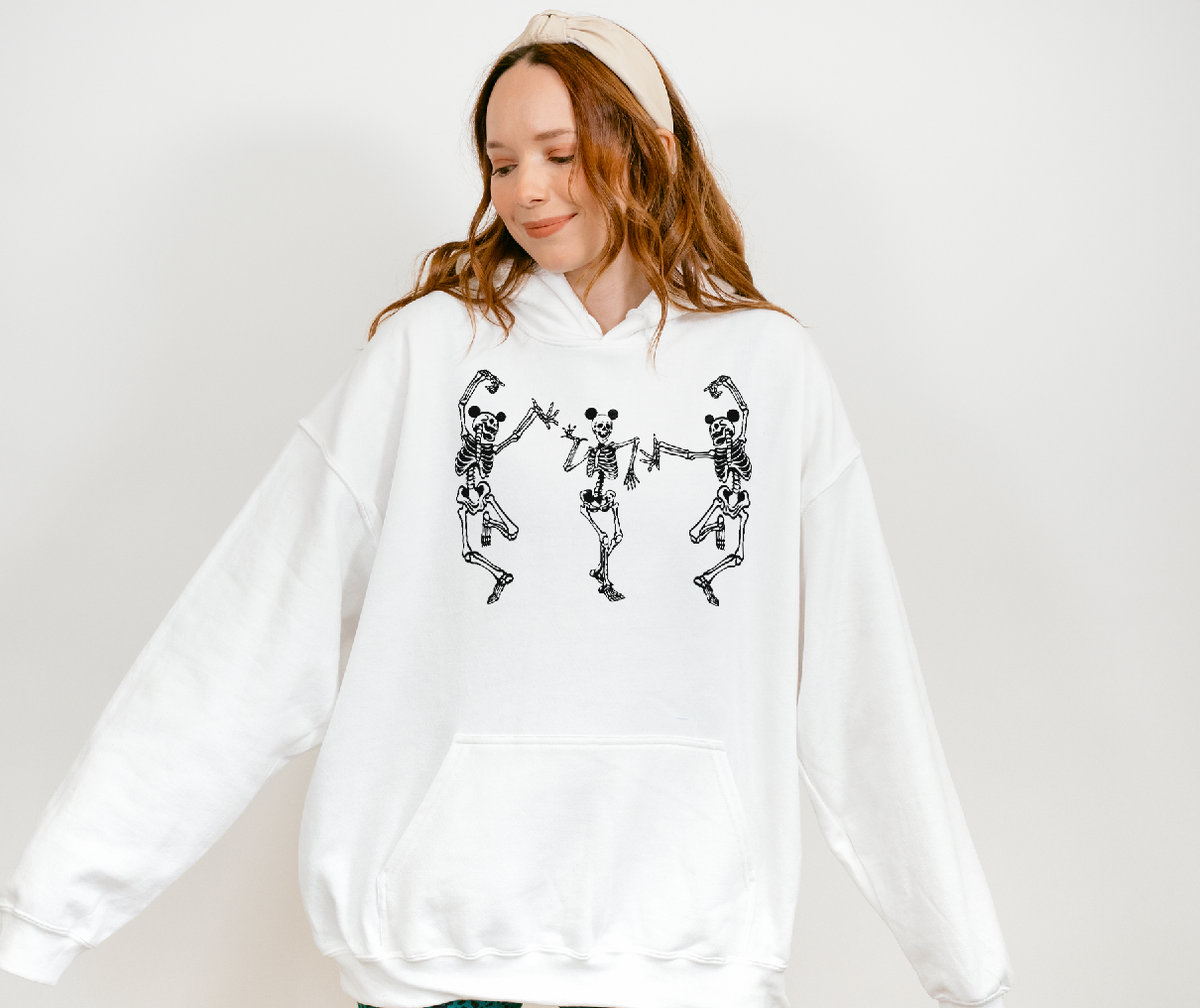 Dancing Skeletons with Ears Gildan Unisex Heavy Blend™ Hooded Sweatshirt