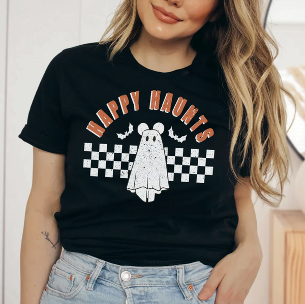 Happy Haunts Bella Canvas Unisex Jersey Short Sleeve Tee