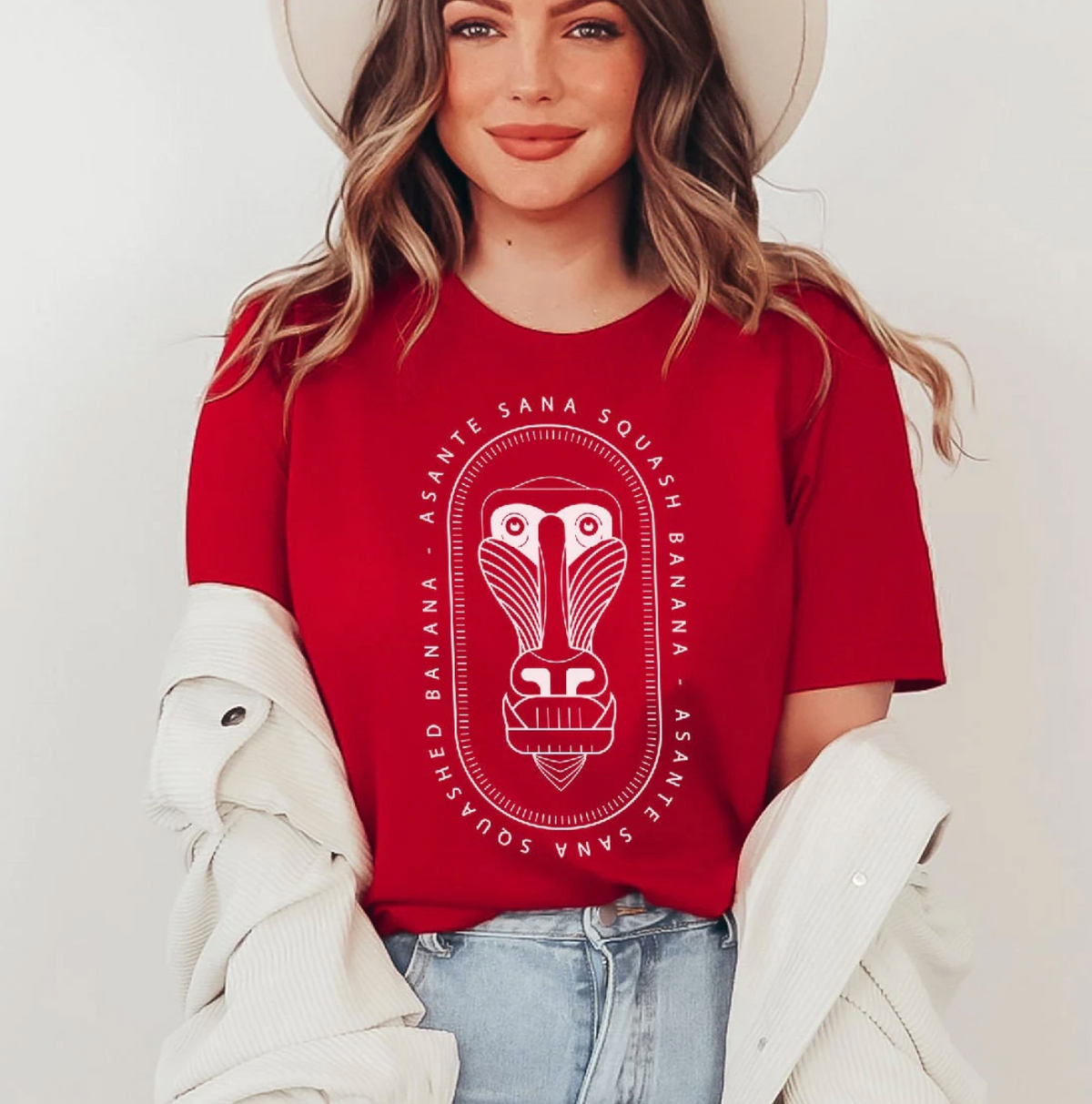 Asante Sana Squashed Banana Bella Canvas Unisex Jersey Short Sleeve Tee